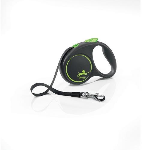 Flexi Black Design S pásek 5 m/15 kg zelené
