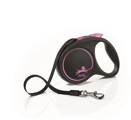 Flexi Black Design M pásek 5 m/25 kg růžové