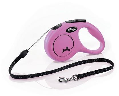 Flexi New Classic S lanko 5 m/12 kg růžové