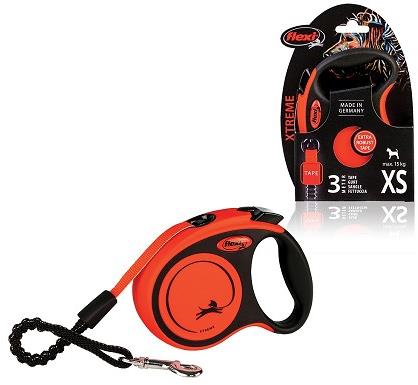 Flexi Xtreme XS pásek 3 m/15 kg oranžové