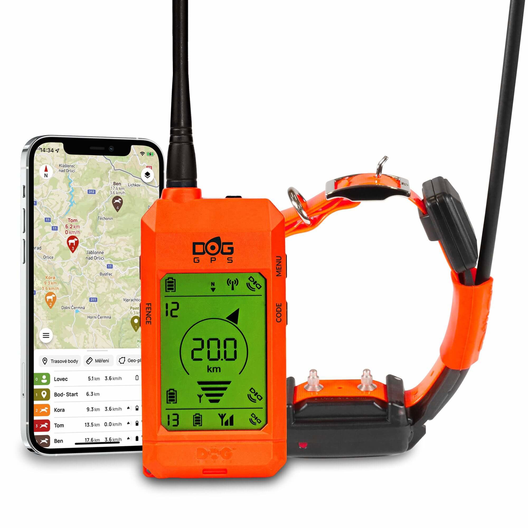 Dogtrace Vyhledávací a výcvikové zařízení pro psy DOG GPS X30T Short