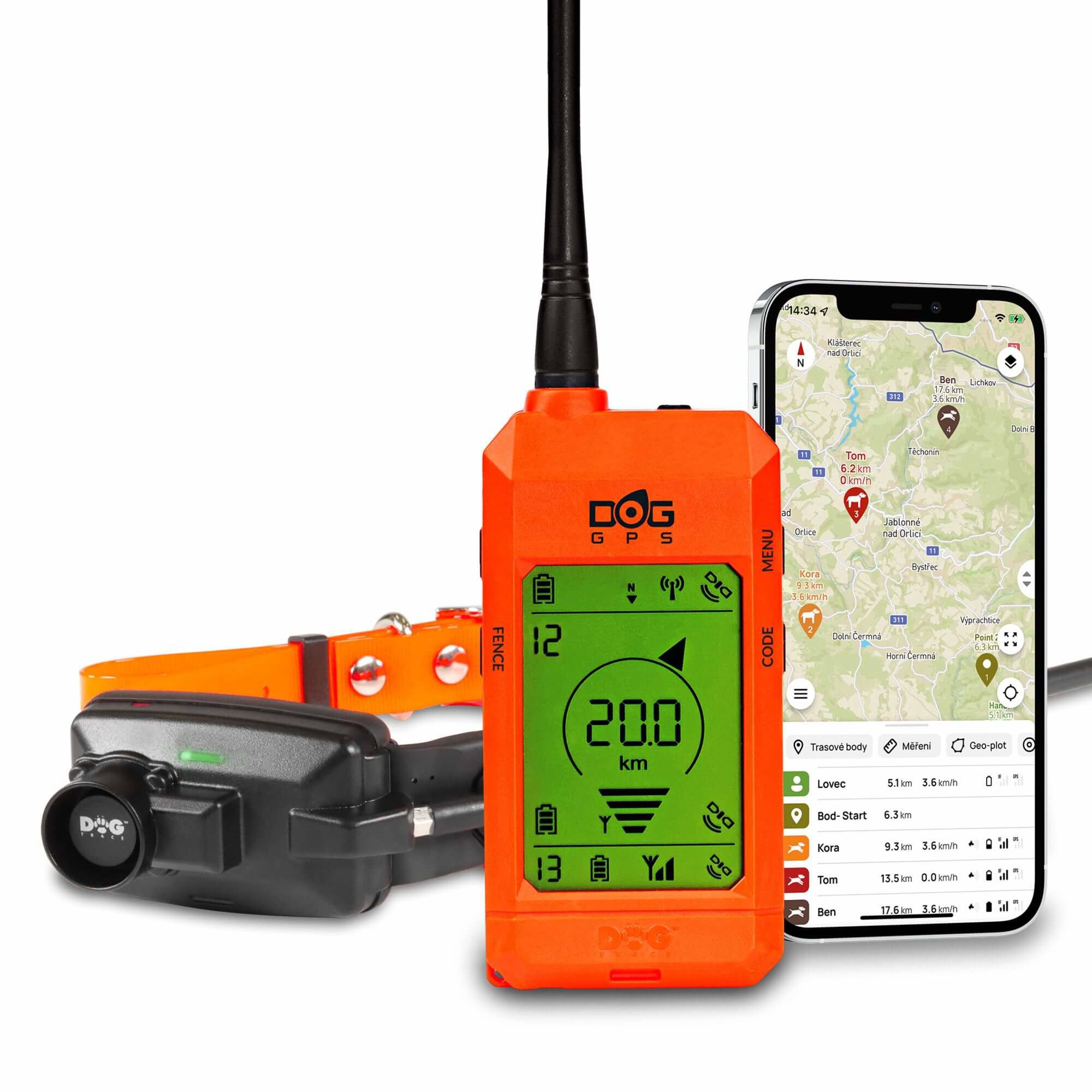 Dogtrace Vyhledávací zařízení pro psy se zvukovým lokátorem DOG GPS X30B Short