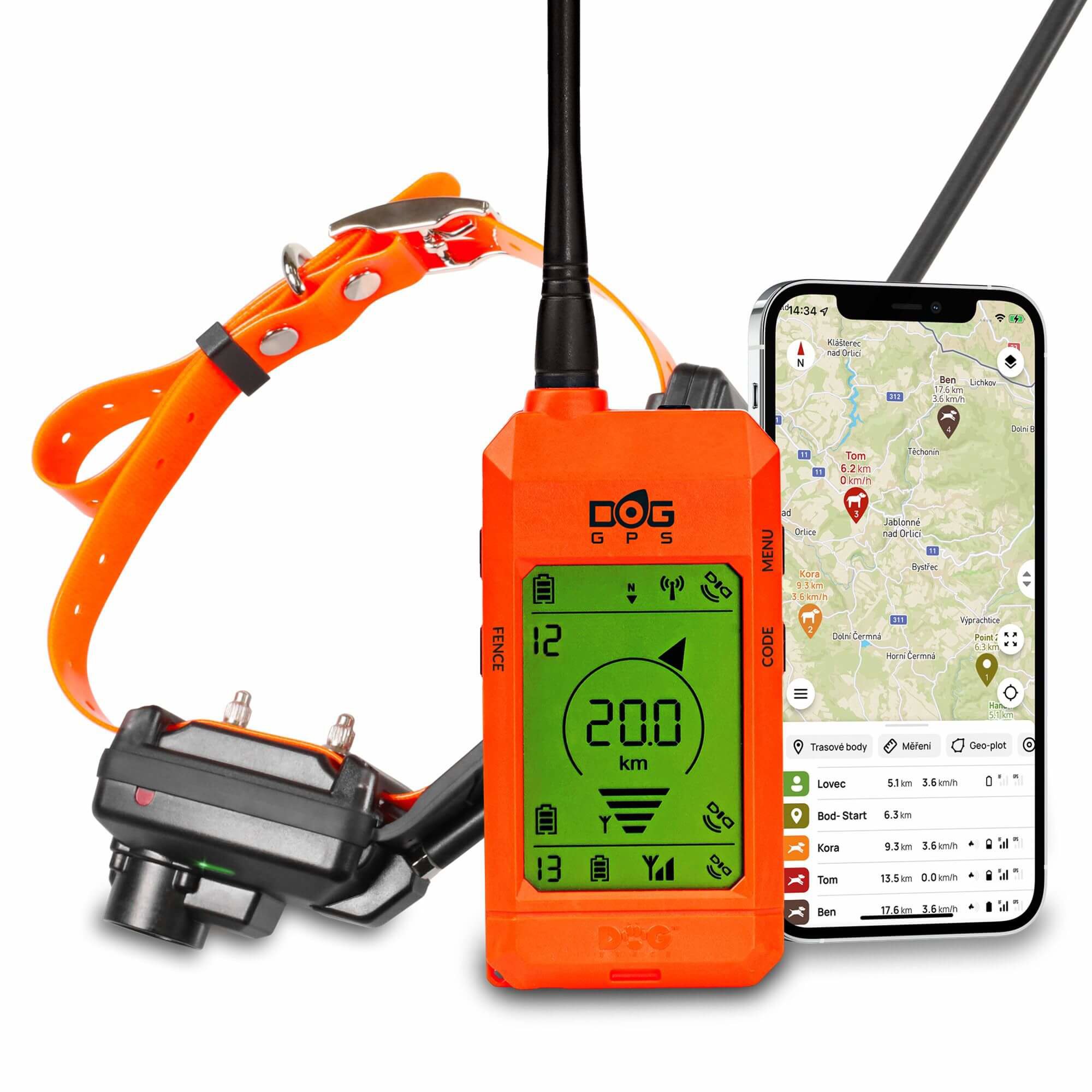 Dogtrace Vyhledávací a výcvikové zařízení se zvukovým lokátorem DOG GPS X30TB Short