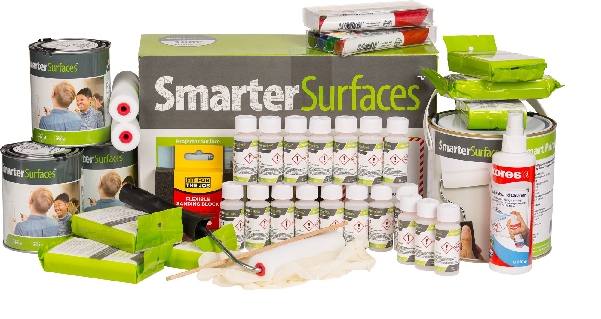 Sada bílé popisovatelné barvy CHYTRÁ ZEĎ o rozloze 18 m²