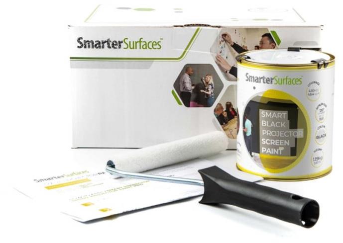 Chytrá zeď černý, 4.5 m2 pro efektivní organizaci myšlenek