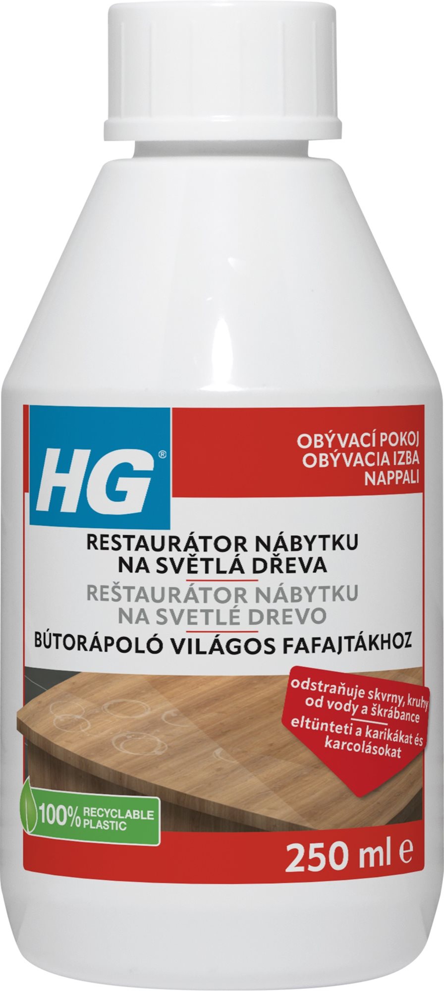 HG restaurátor nábytku na světlé druhy dřeva 250 ml