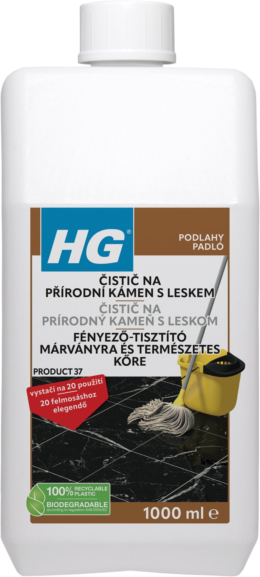 HG čistič na přírodní kámen s leskem 1 l