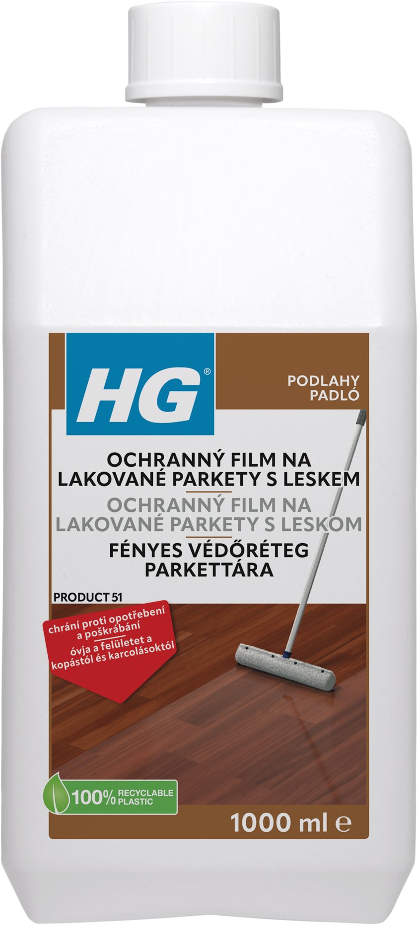 HG ochranný film na lakované parkety s leskem 1 l