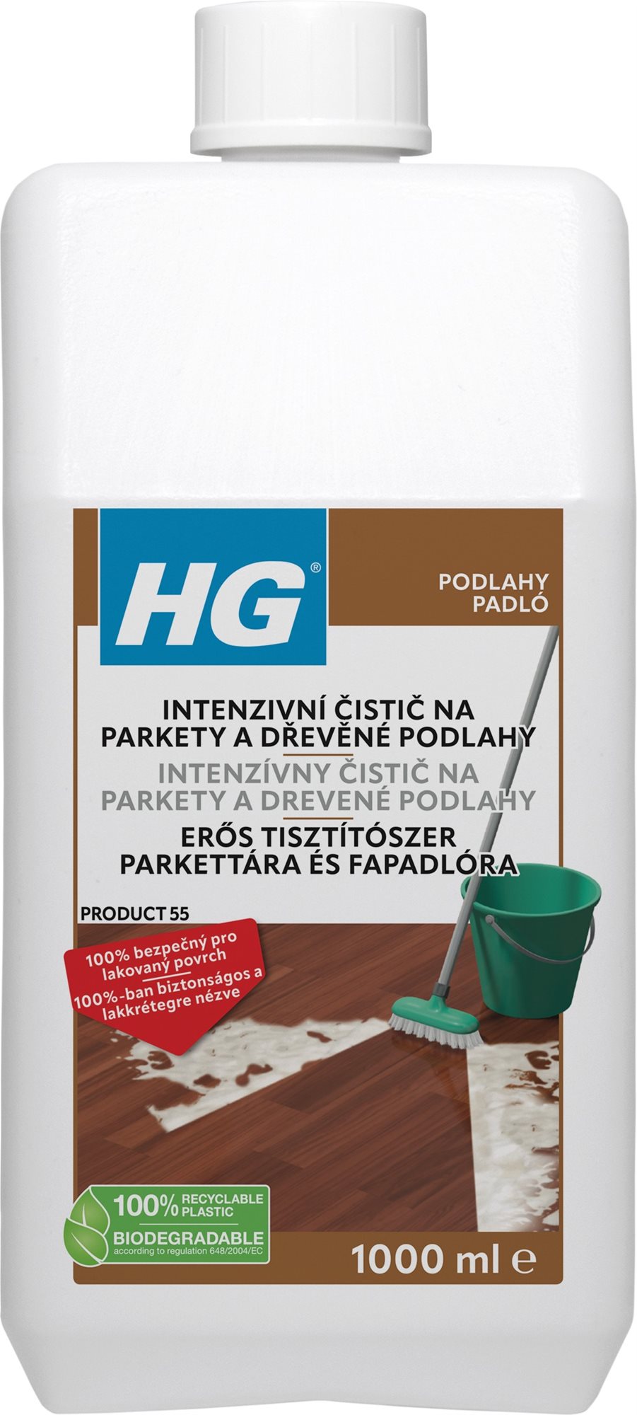 HG intenzivní čistič na parkety a dřevěné podlahy 1000 ml
