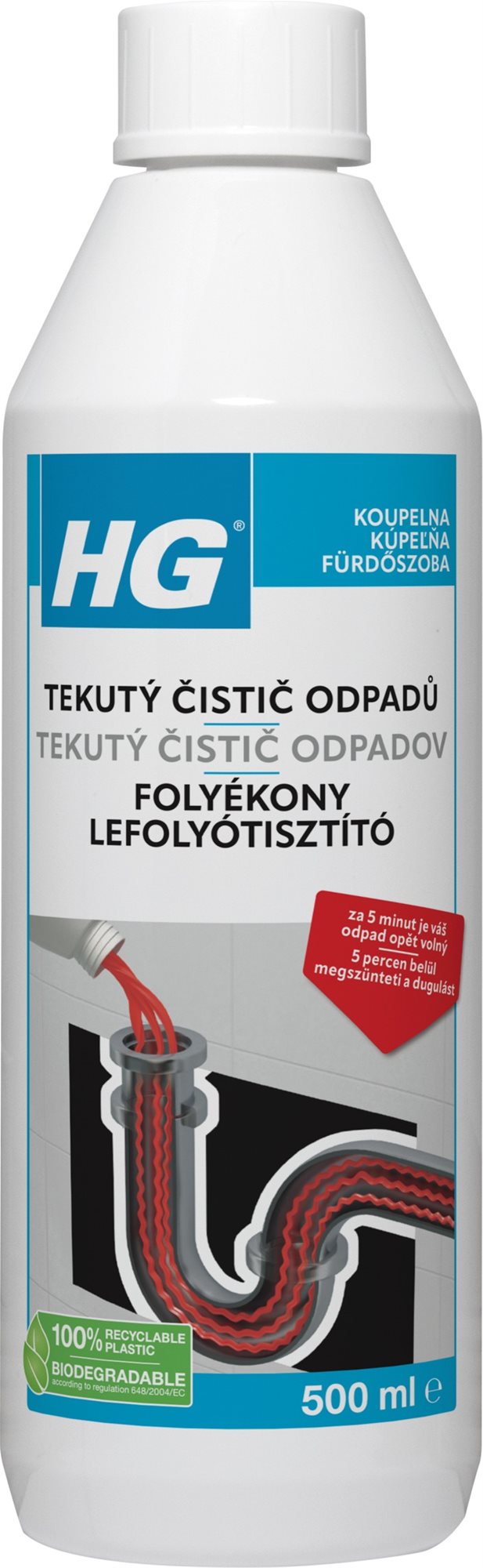 HG tekutý čistič odpadů 500 ml