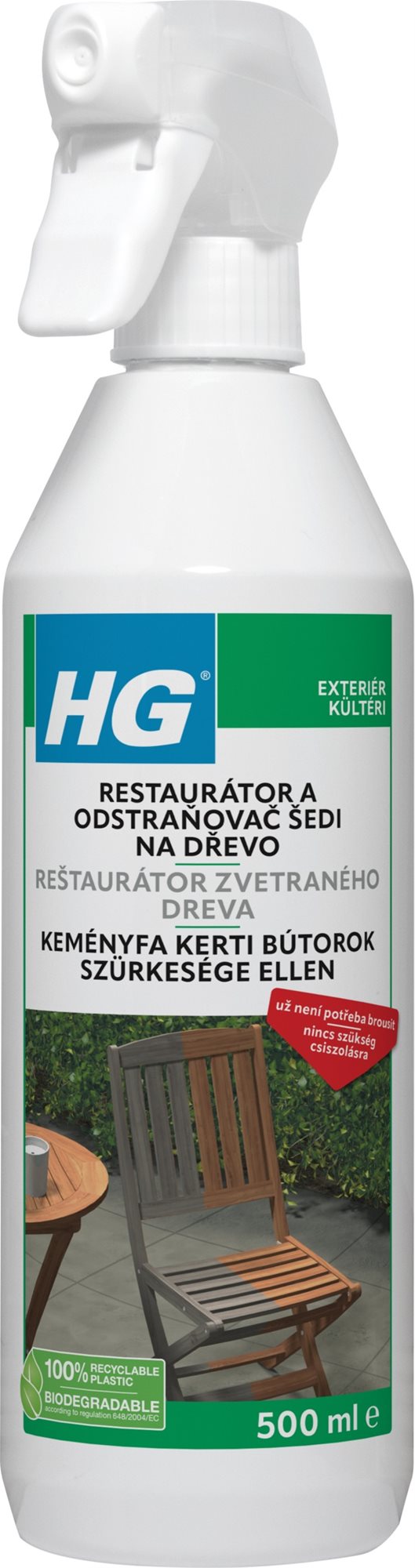 HG restaurátor a odstraňovač šedi na dřevo 500 ml