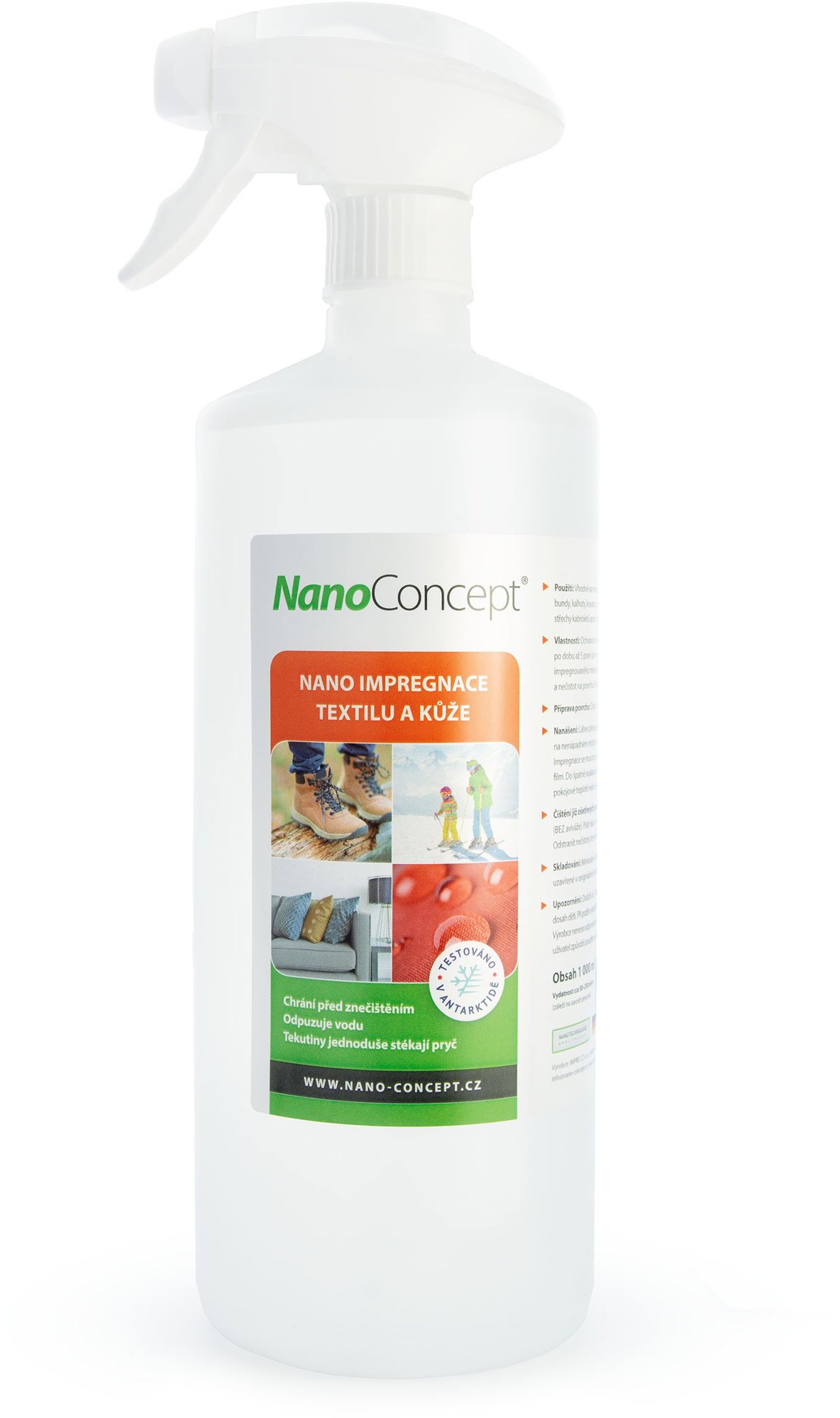 NanoConcept Nano impregnace textilu a kůže 1 l