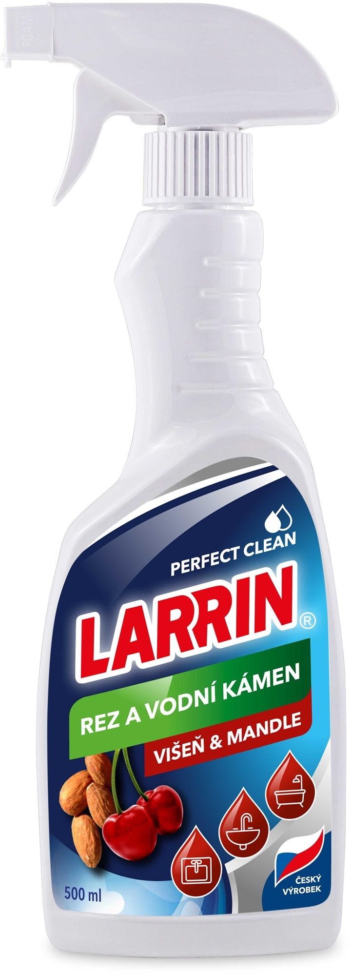 LARRIN Rez a vodní kámen Višeň & mandle ve spreji 500 ml