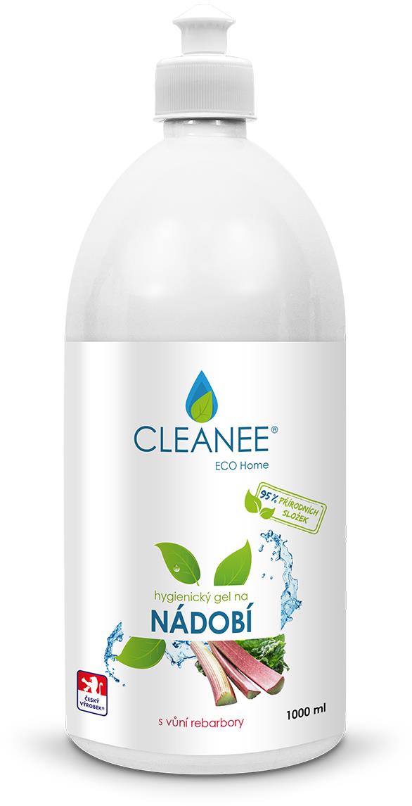 CLEANEE Eko gel na nádobí s vůní rebarbory 1 l