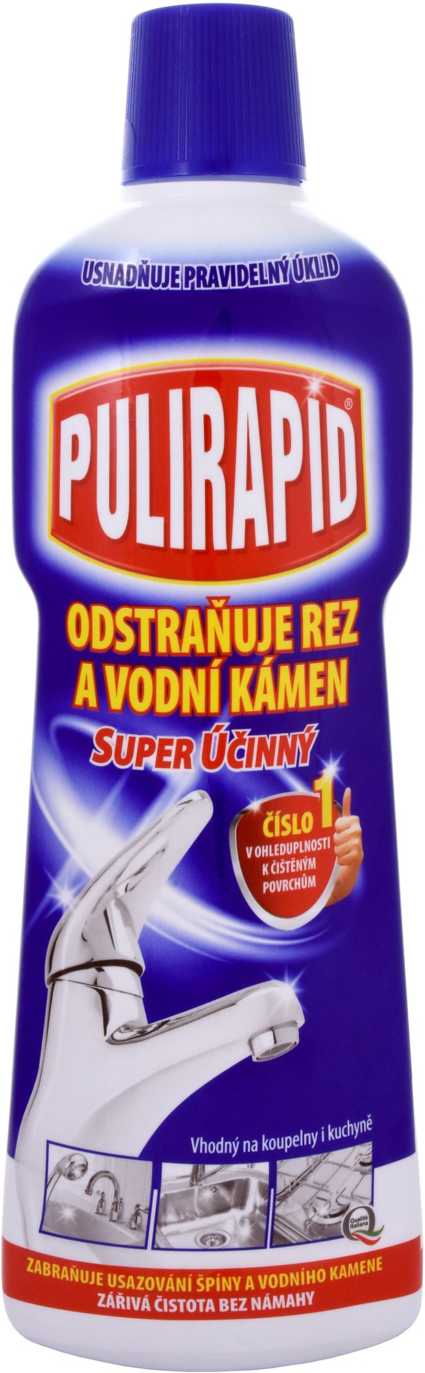 Pulirapid Classico čistící prostředek na rez a vodní kámen, 750 ml