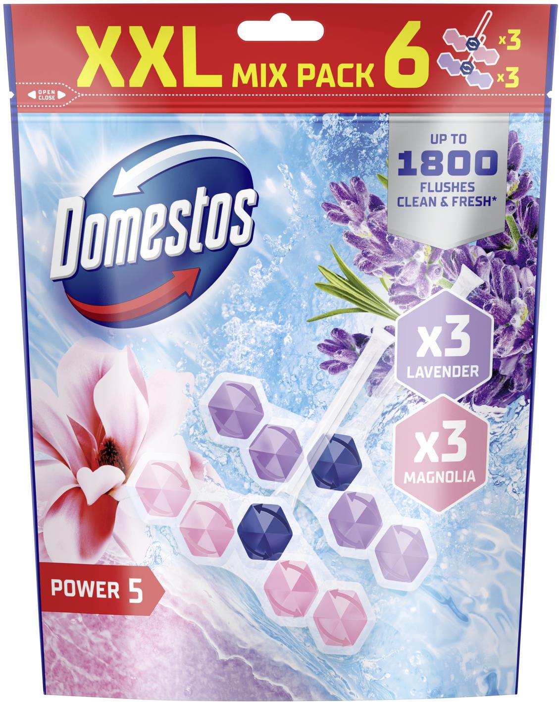DOMESTOS Power 5  Magnolie / Levandule 6 × 50 g