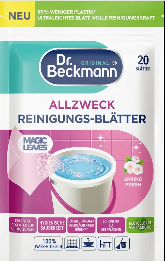 DR. BECKMANN Univerzální čisticí ubrousky Magic Leaves Spring Fresh 20 ks