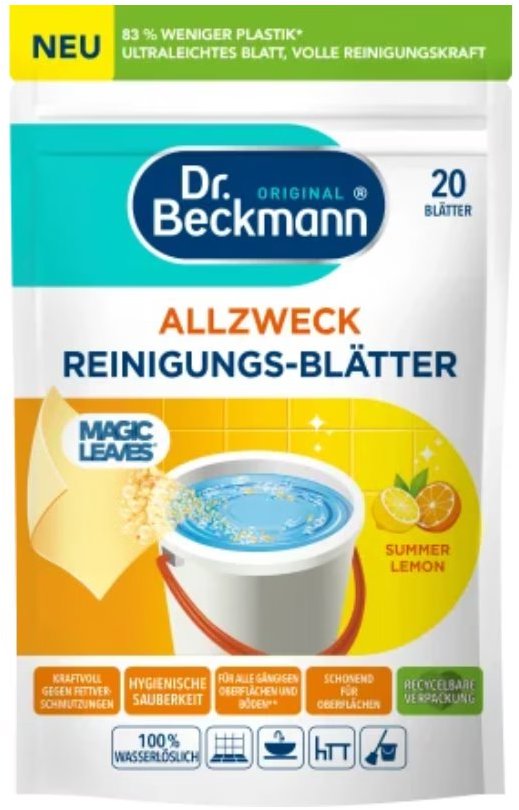DR. BECKMANN Univerzální čisticí ubrousky Summer Lemon 20 ks