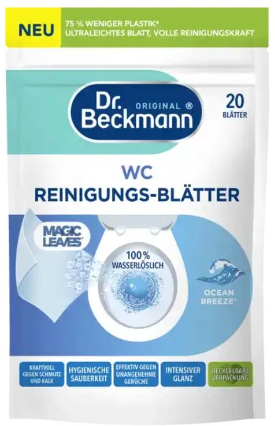 DR. BECKMANN Čisticí ubrousky do WC Ocean Breeze 20 ks