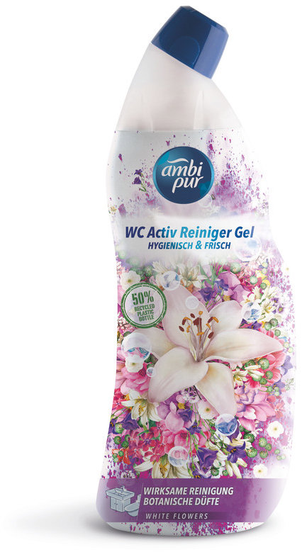 AMBI PUR WC Active gel bílé květy 750 ml