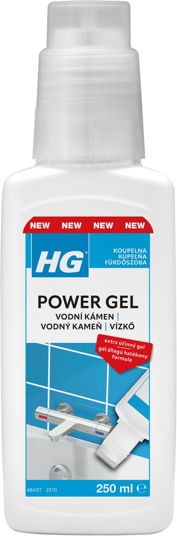 HG Power gel na vodní kámen s aplikátorem 250 ml