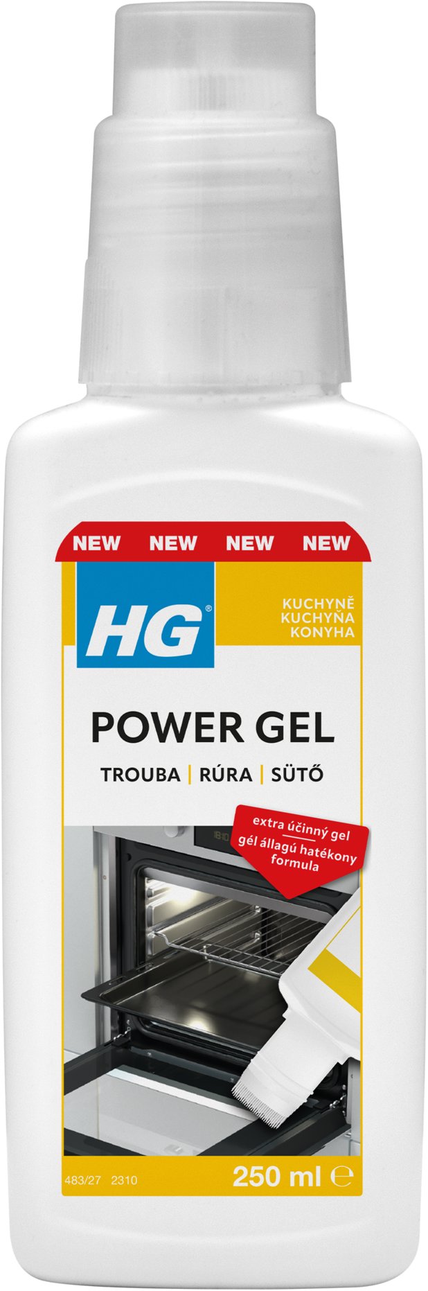 HG Power gel na trouby s aplikátorem 250 ml