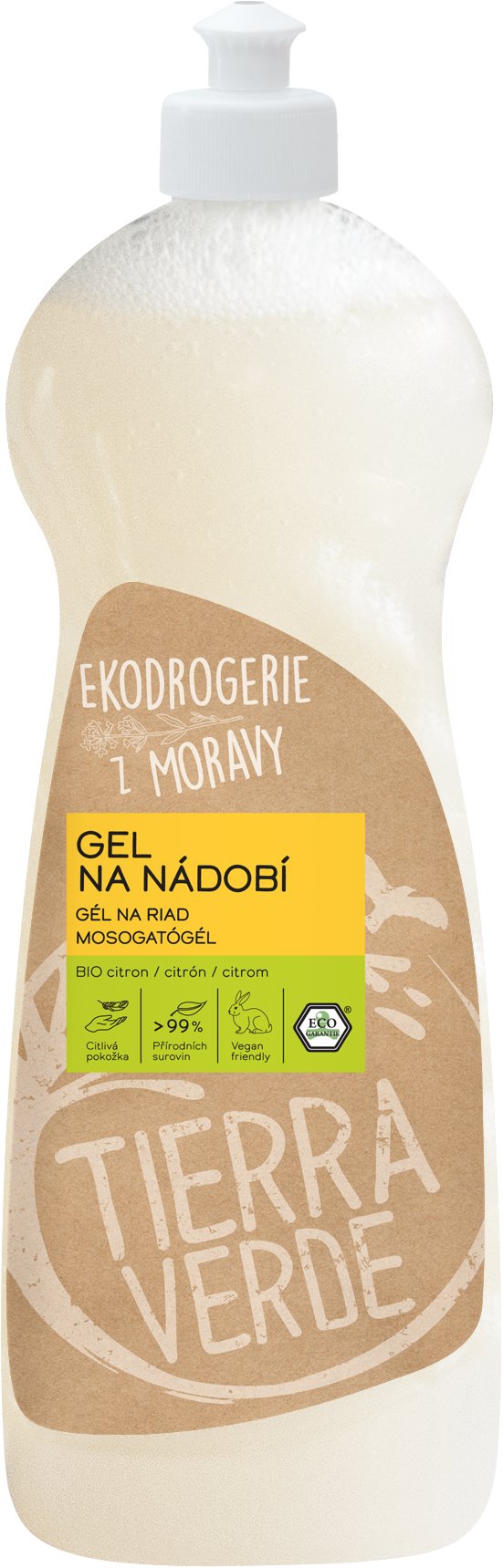 TIERRA VERDE gel na nádobí BIO citron 1 l