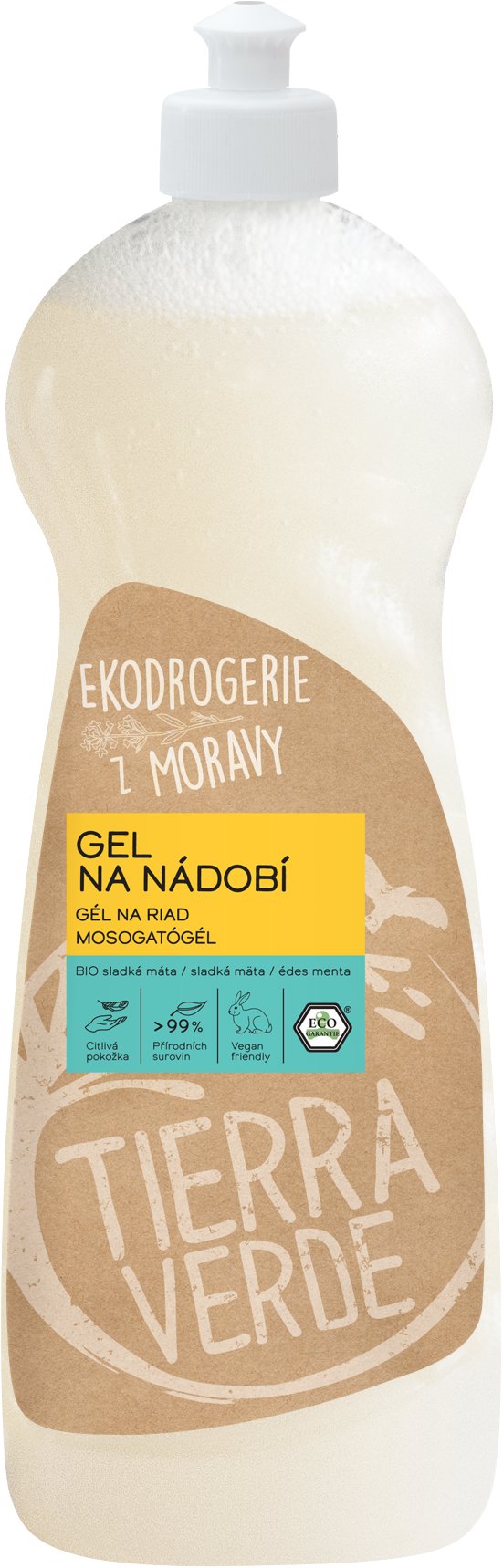 TIERRA VERDE gel na nádobí BIO sladká máta 1 l