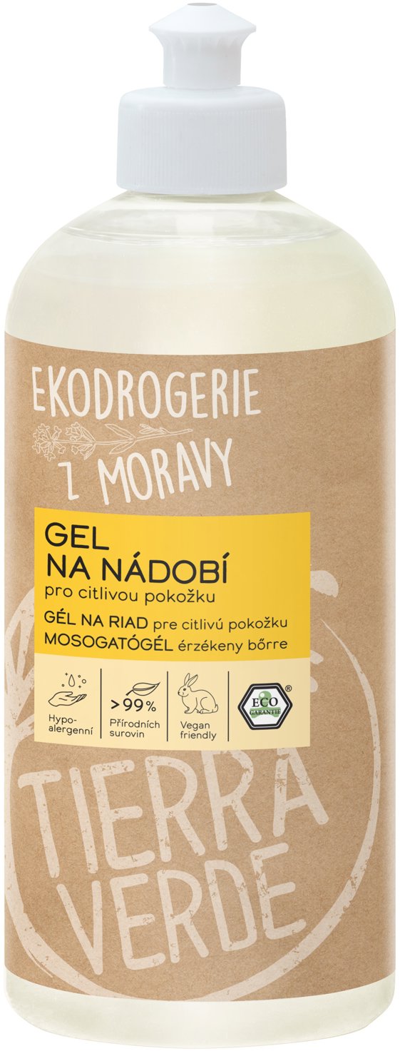 TIERRA VERDE gel na nádobí citlivá pokožka 500 ml
