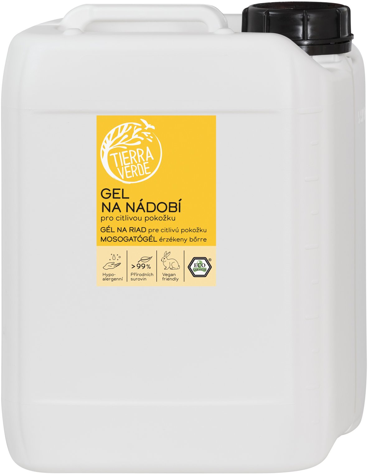 TIERRA VERDE gel na nádobí citlivá pokožka 5 l