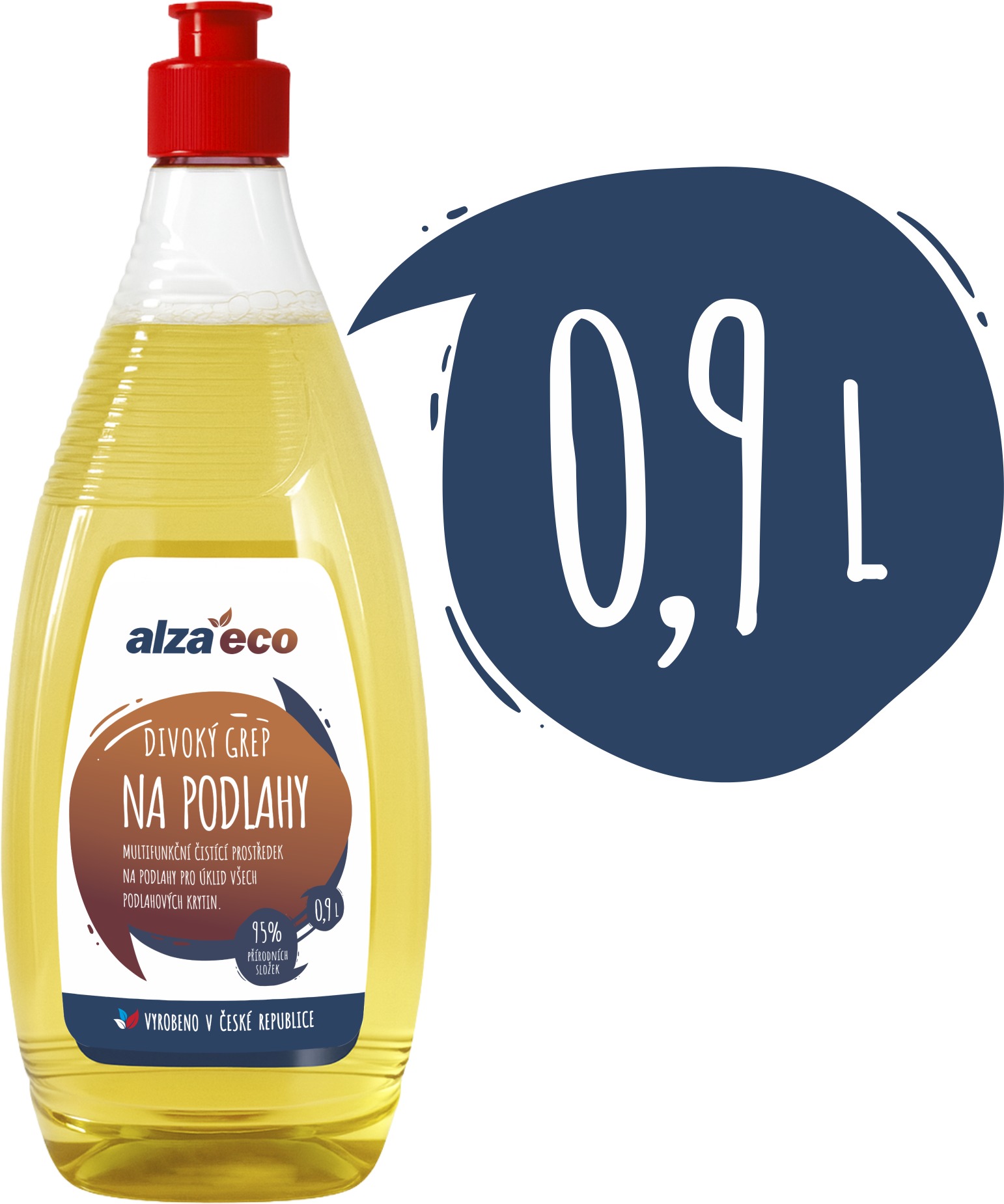 AlzaEco Divoký grep na podlahy 900 ml