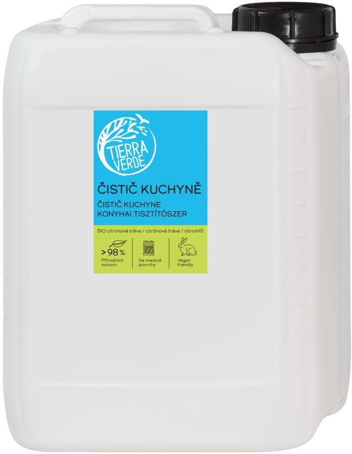 TIERRA VERDE čistič kuchyně s BIO silicí citronové trávy 5 l