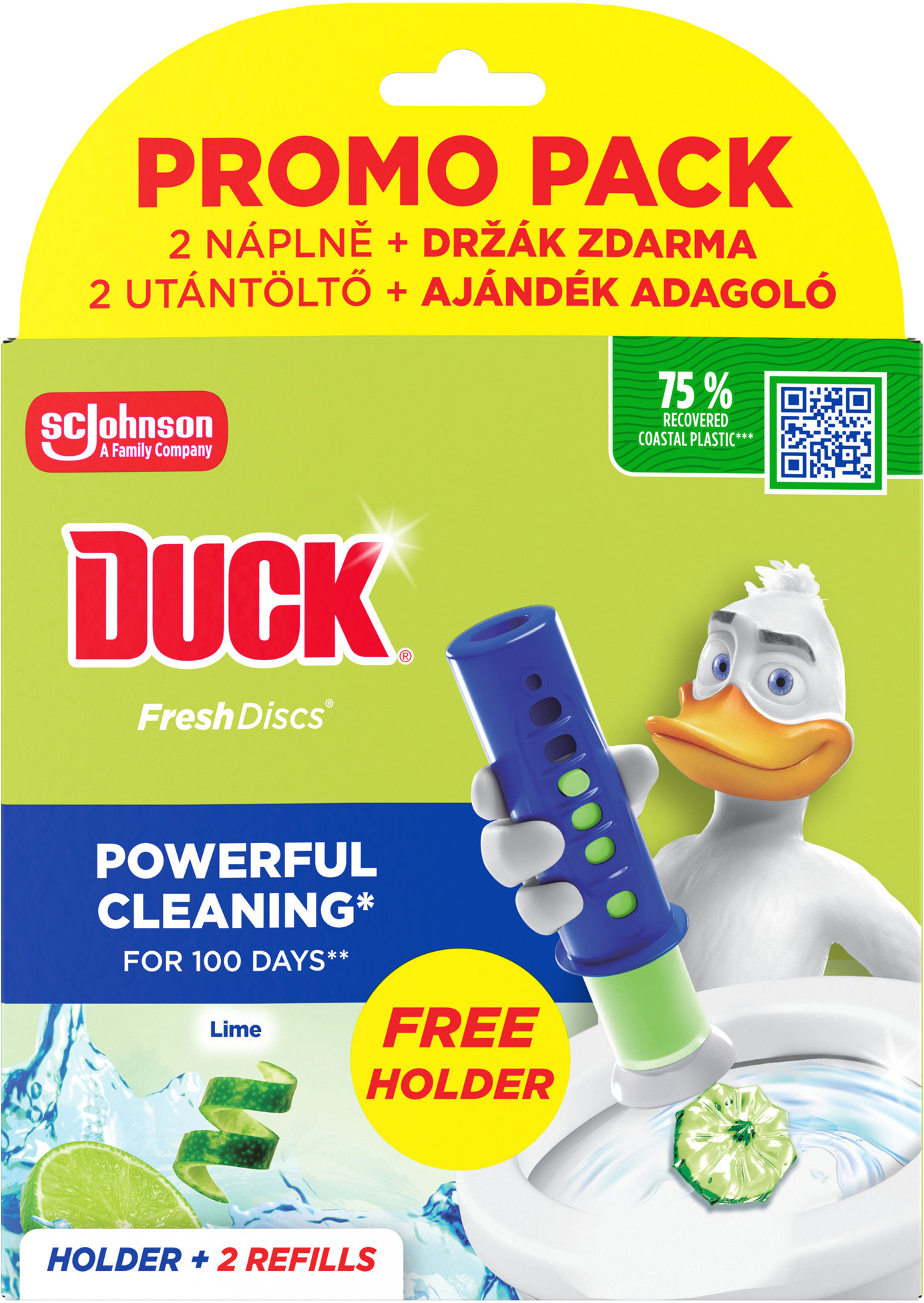 DUCK Fresh Discs Lime Promo Pack - 2 náplně + držák