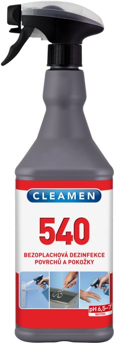CLEAMEN 540 bezoplachová dezinfekce povrchů a pokožky 1 l