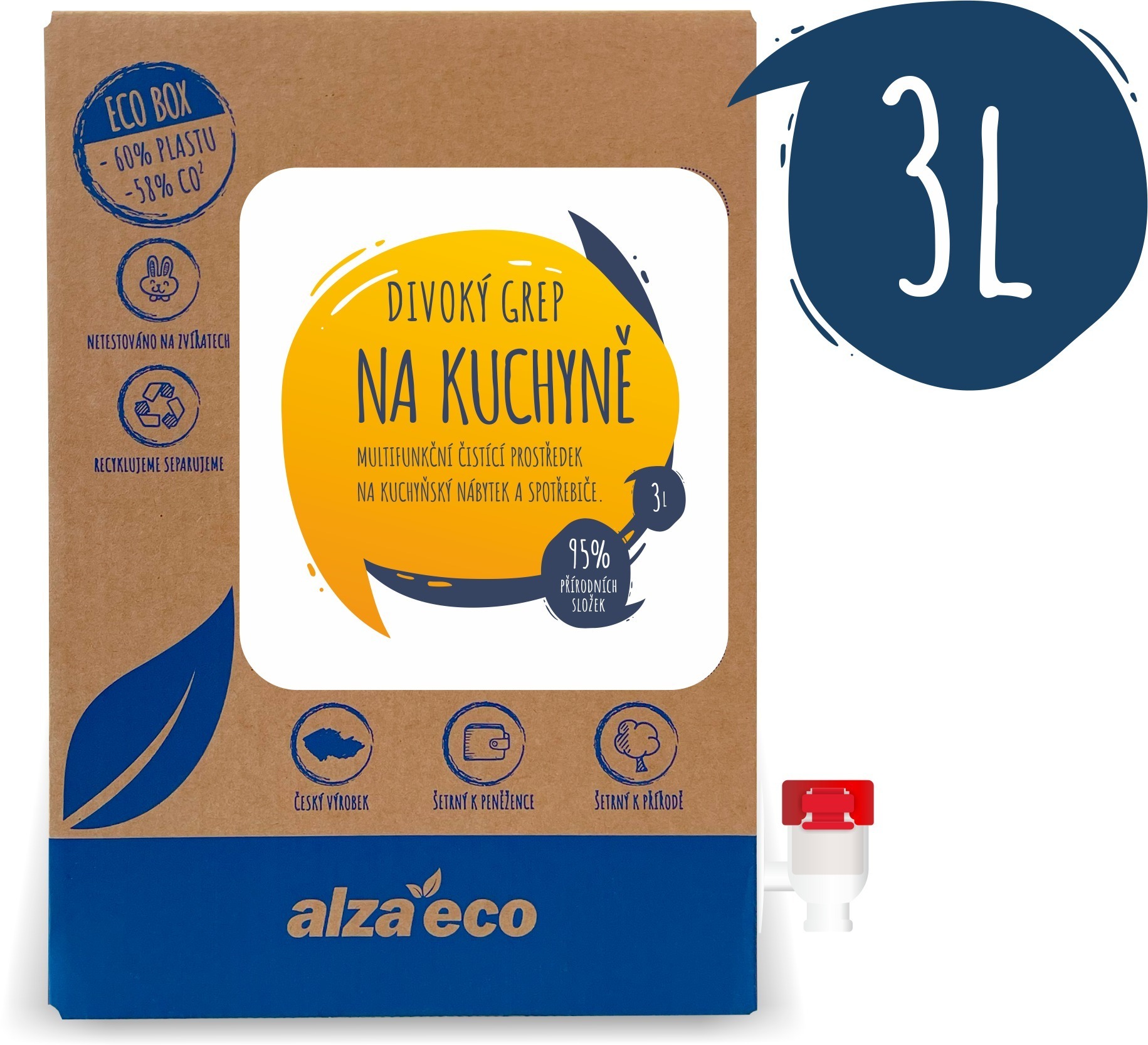 AlzaEco divoký grep na kuchyně 3 l