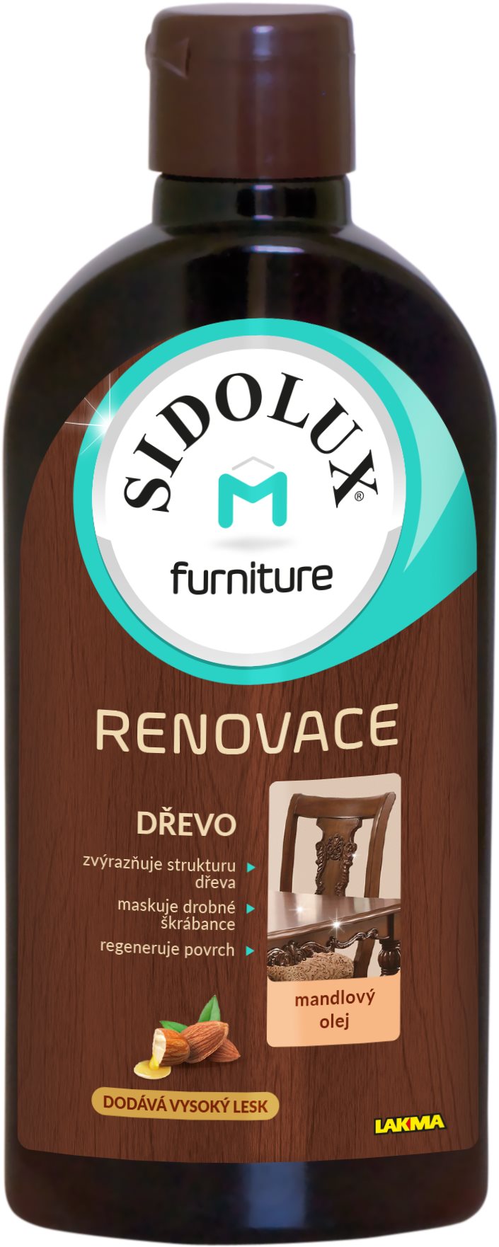 SIDOLUX M renovace na nábytek s mandlovou vůní 300 ml