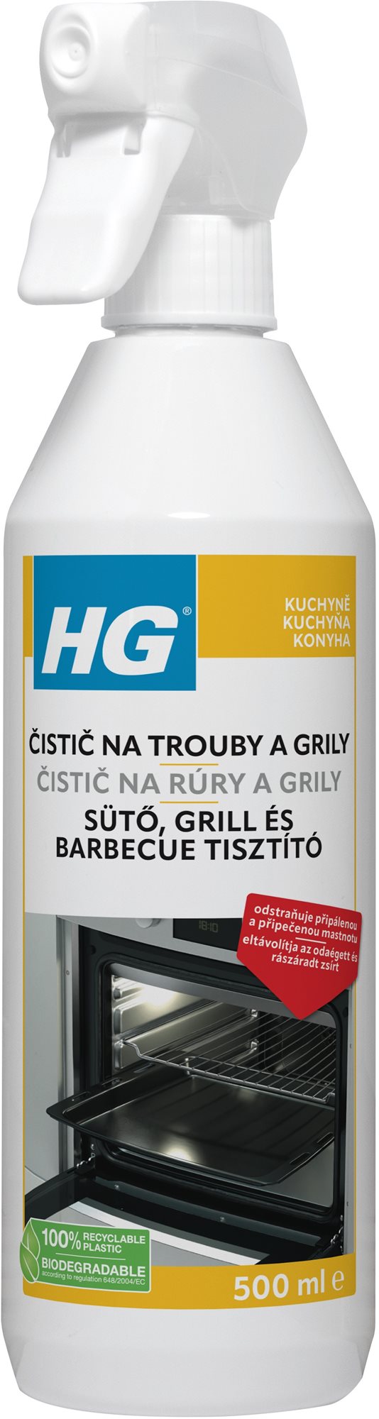 HG čistič na trouby a grily 500 ml