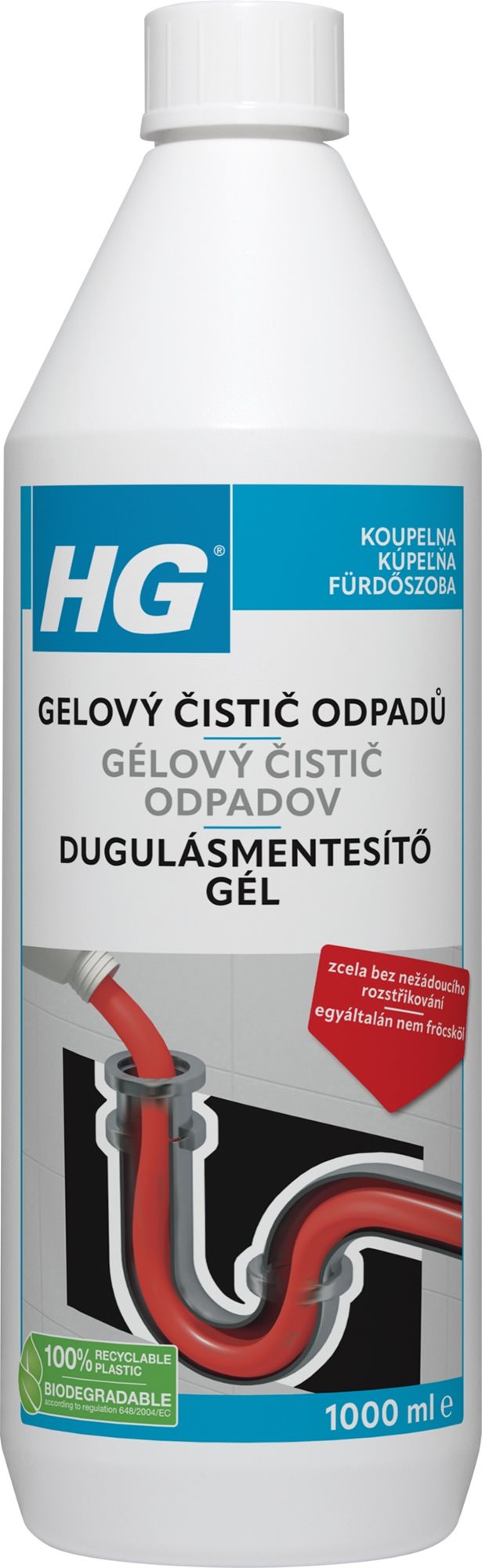 HG gelový čistič odpadů 1000 ml