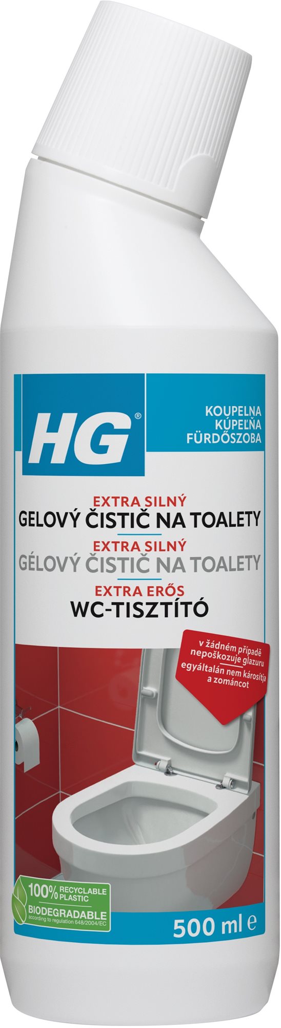 HG extra silný gelový čistič na toalety 500 ml