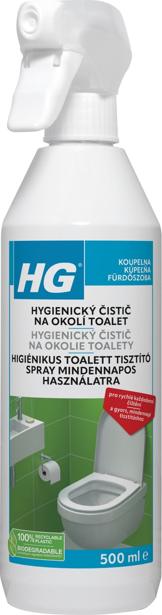 HG každodenní hygienický sprej na příslušenství v okolí toalety 500 ml