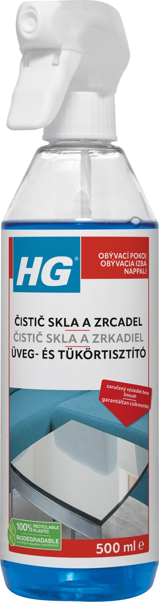 HG čistič skla & zrcadel 500 ml