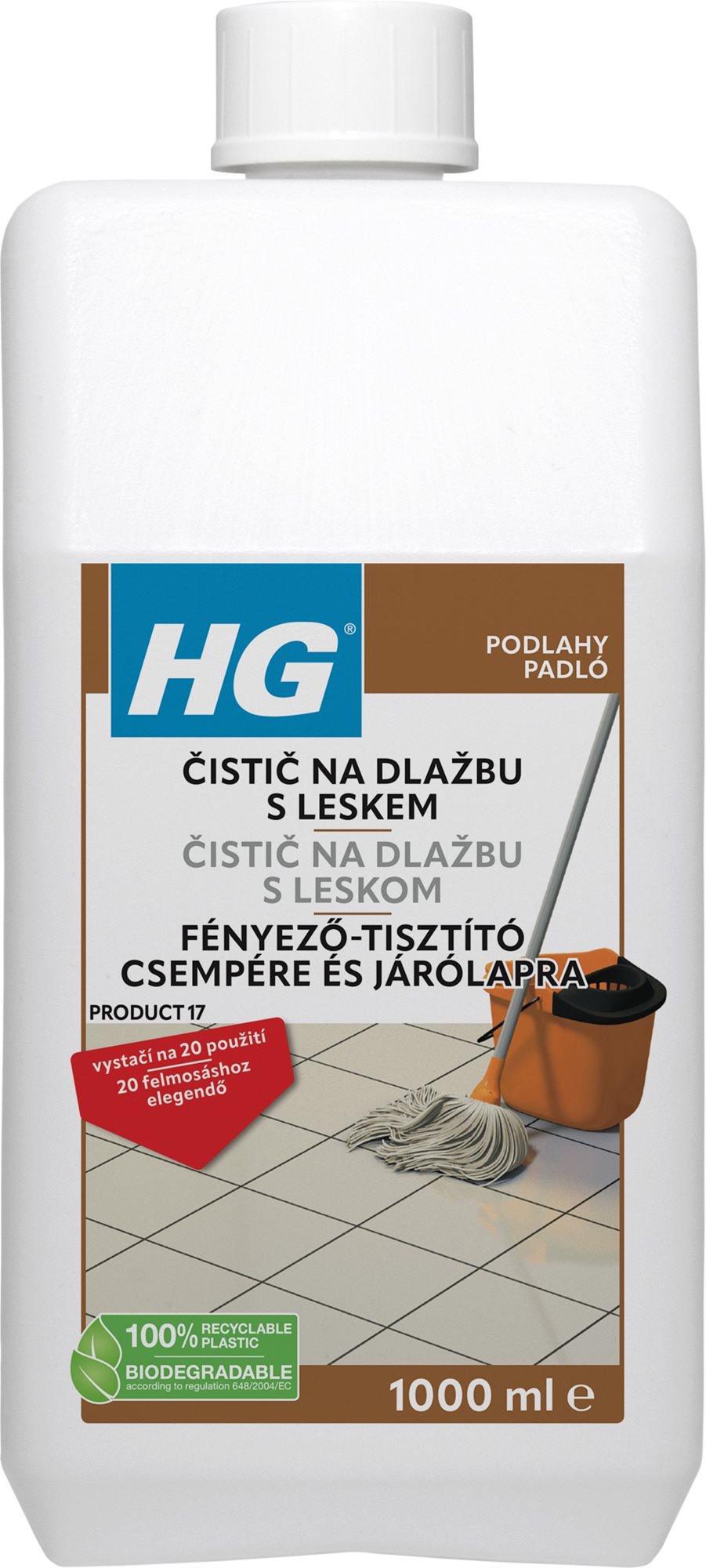 HG čistič na dlažbu s leskem 1 l