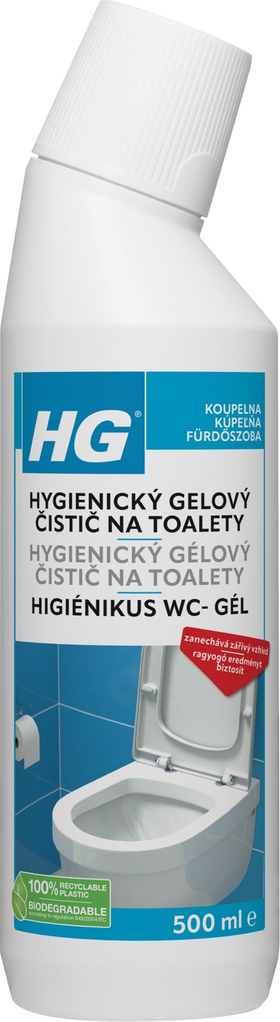 HG hygienický gelový čistič na toalety 500 ml