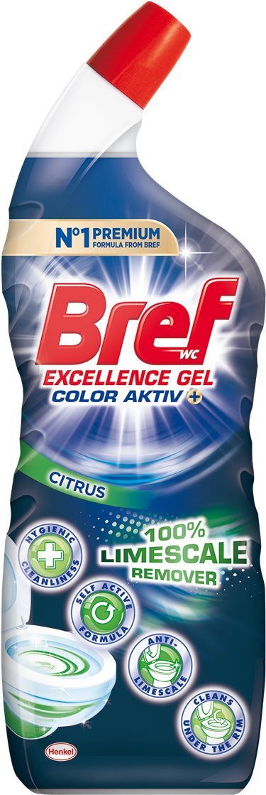 Bref Excellence Gel Color Aktiv+ Citrus WC čistič 700ml
