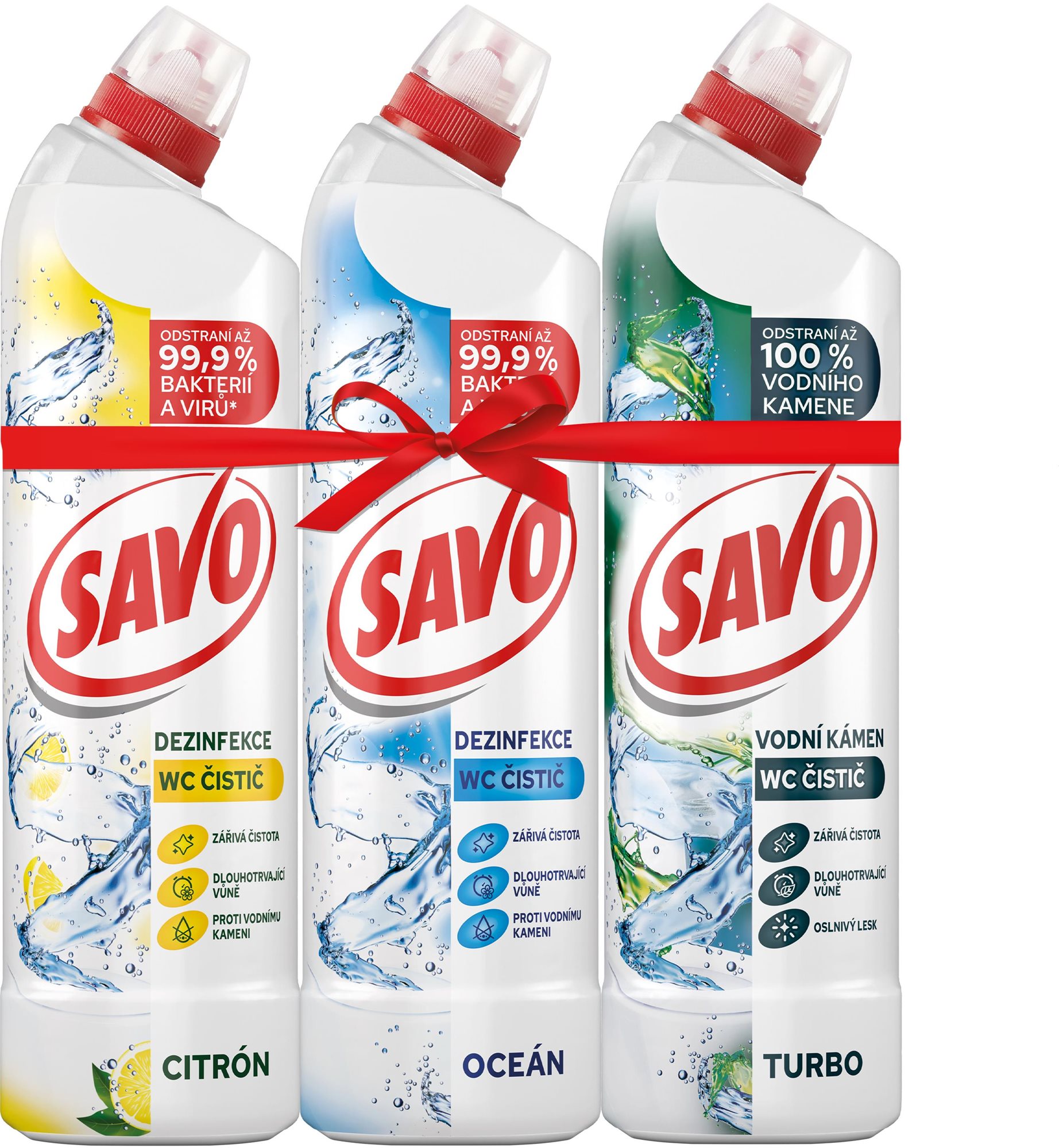 SAVO Citrón, Oceán, Turbo 3× 700 ml