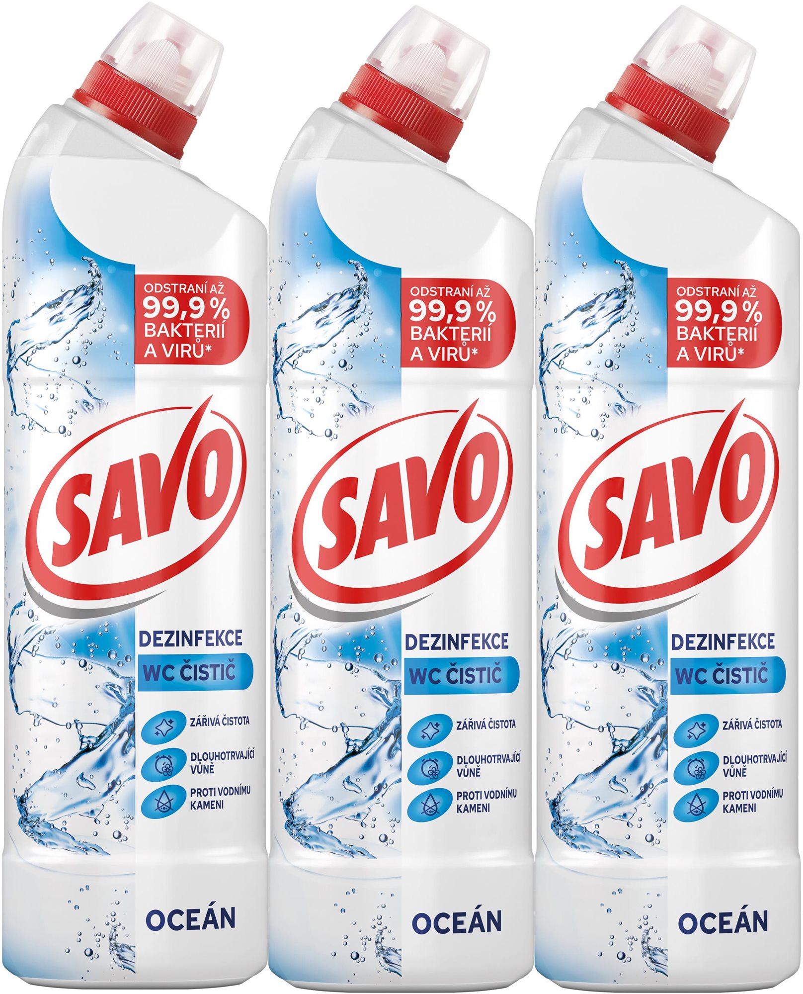 SAVO Oceán WC gel 3× 700 ml
