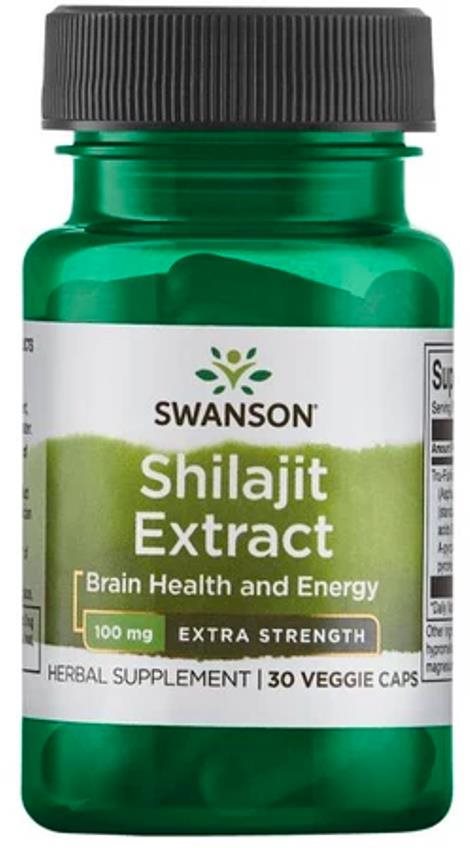 Swanson Shilajit Extrakt, 100 mg, 30 kapslí