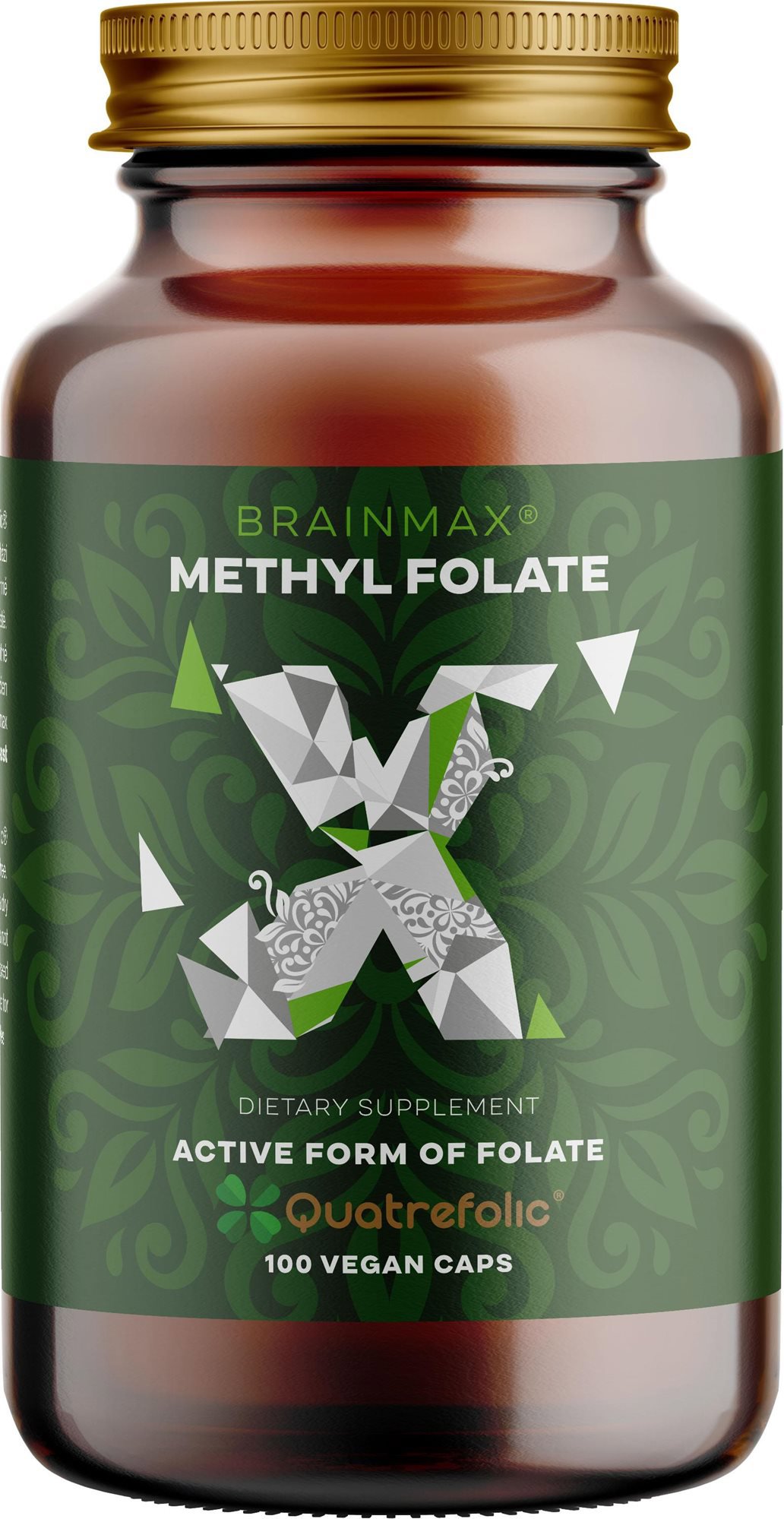 BrainMax Methyl Folate, Kyselina listová v aktivní formě, 400 mcg, 100 kapslí