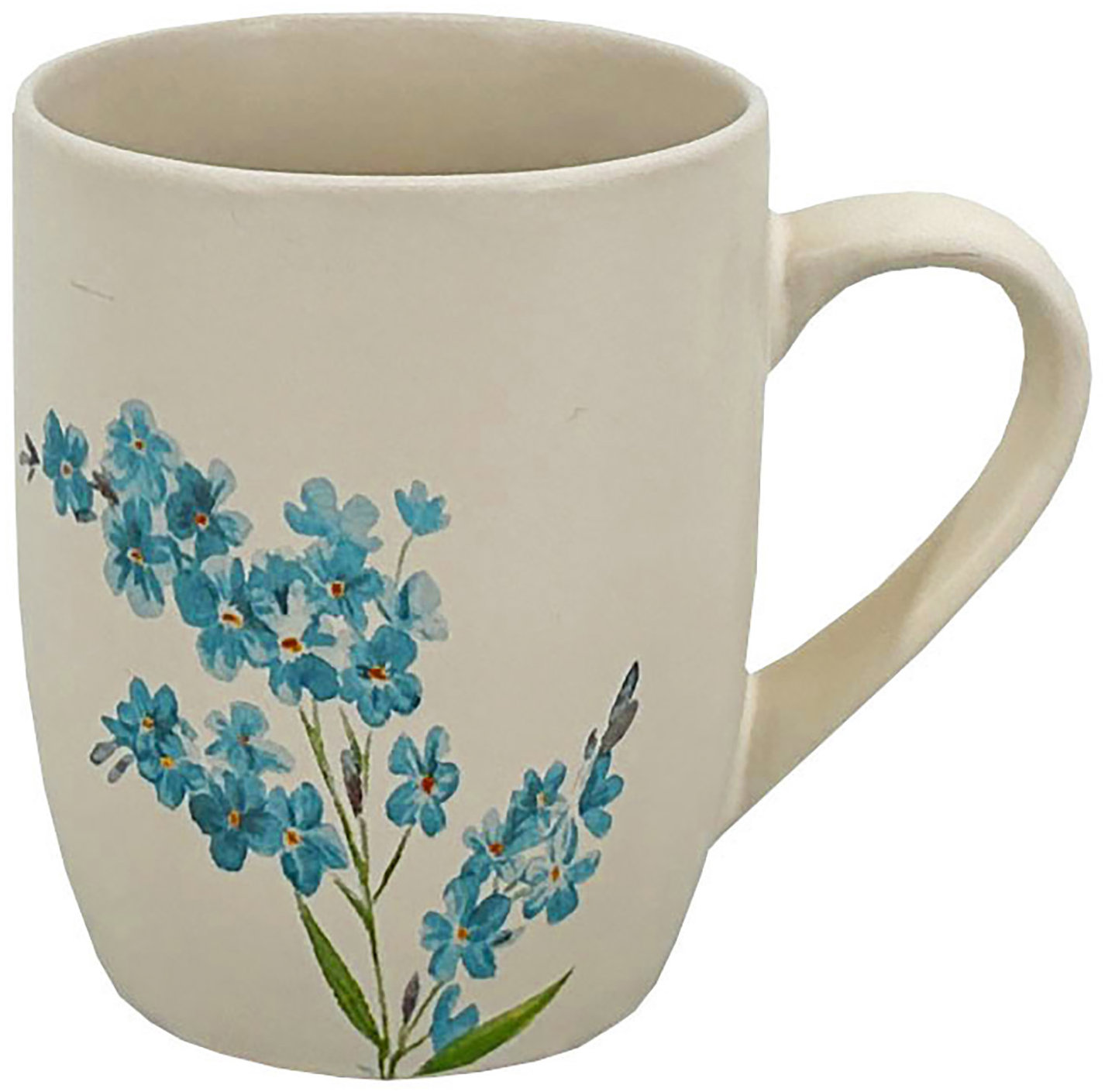 Clay Keramický hrnek Cream Pomněnka 350 ml, smetanový / modrý
