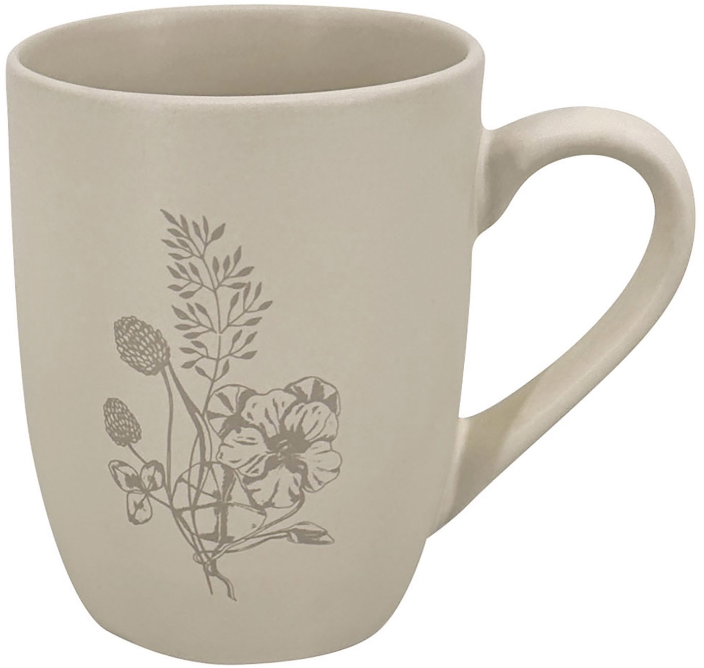 Clay Keramický hrnek Cream Charm 350 ml, smetanový / taupe